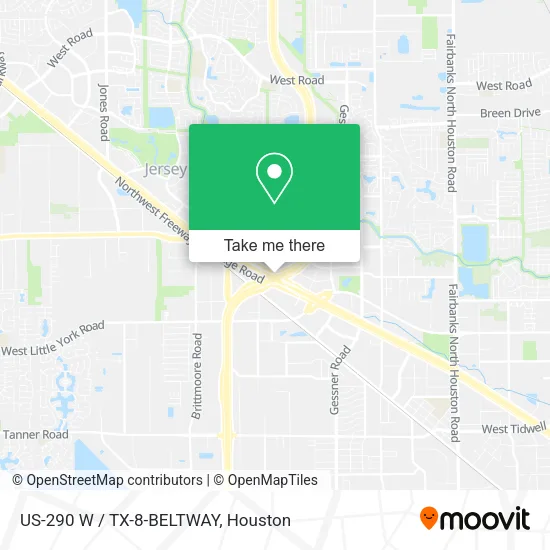 Mapa de US-290 W / TX-8-BELTWAY