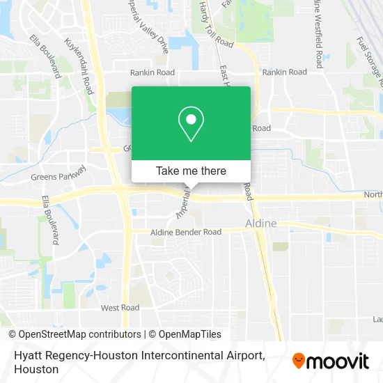 Hyatt Regency-Houston Intercontinental Airport map