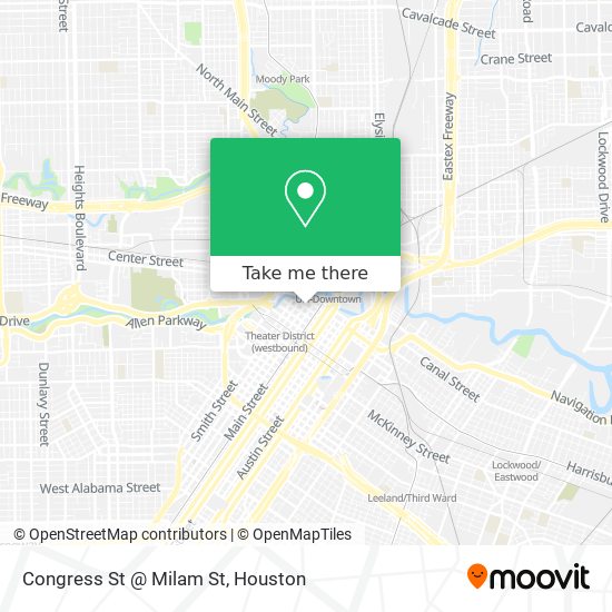 Congress St @ Milam St map