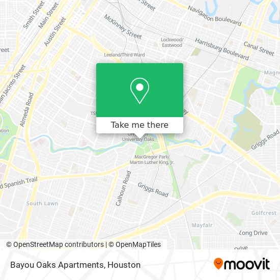 Mapa de Bayou Oaks Apartments