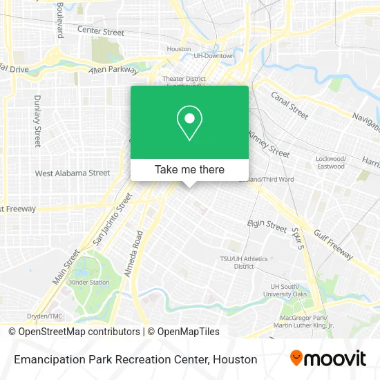 Emancipation Park Recreation Center map