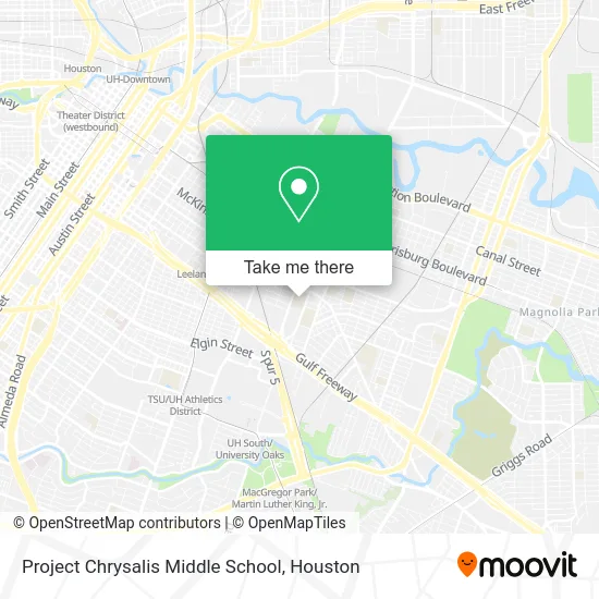 Project Chrysalis Middle School map