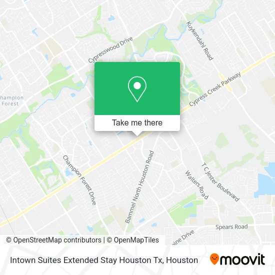 Intown Suites Extended Stay Houston Tx map