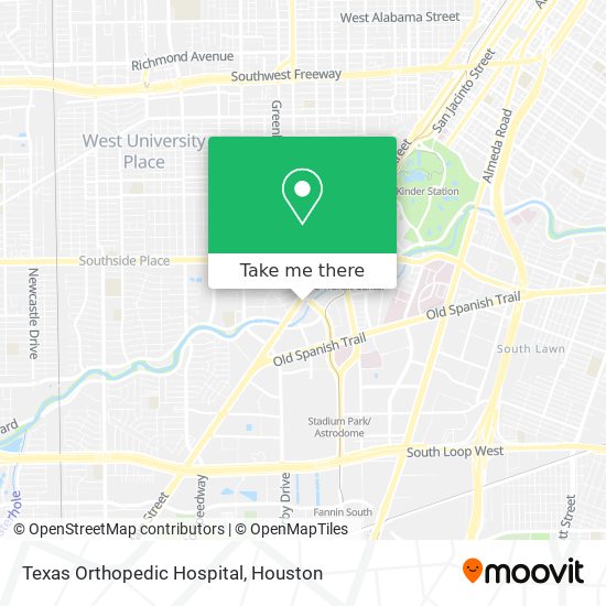 Texas Orthopedic Hospital map