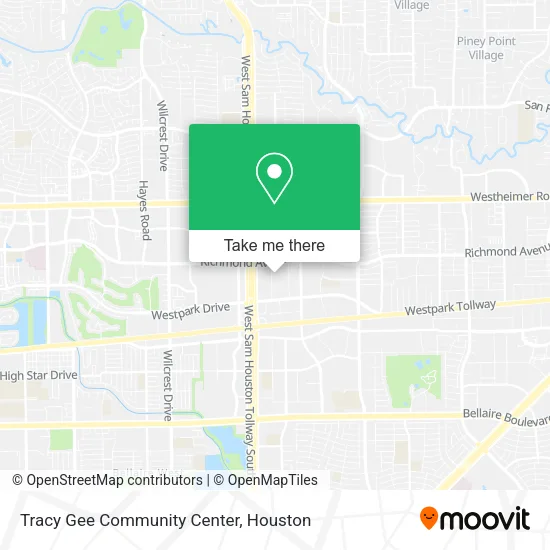 Tracy Gee Community Center map
