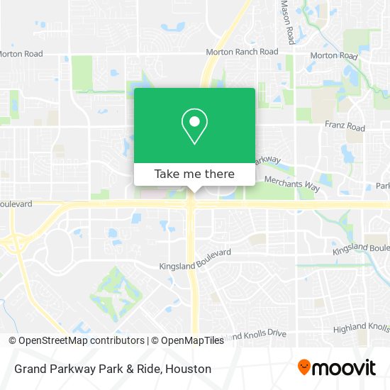 Mapa de Grand Parkway Park & Ride