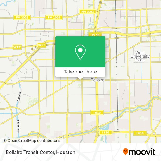 Bellaire Transit Center map