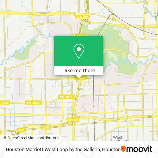 Houston Marriott West Loop by the Galleria map