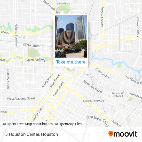 Mapa de 5 Houston Center