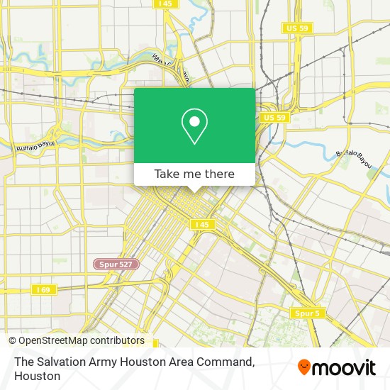 The Salvation Army Houston Area Command map