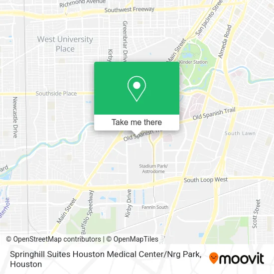 Springhill Suites Houston Medical Center / Nrg Park map