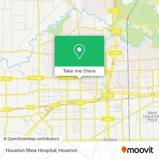 Mapa de Houston Shoe Hospital