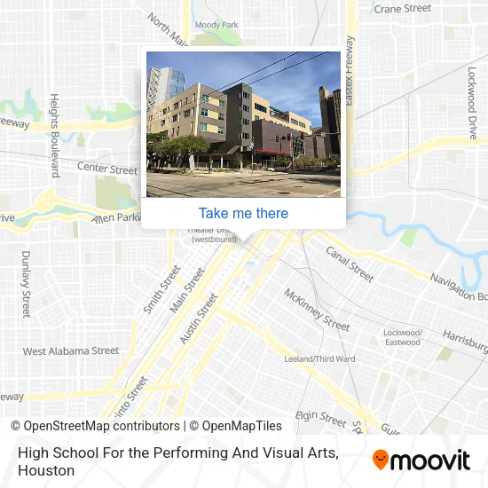 High School For the Performing And Visual Arts map