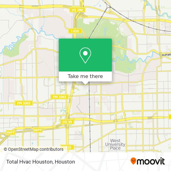 Total Hvac Houston map