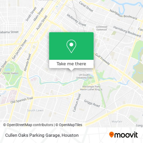 Cullen Oaks Parking Garage map