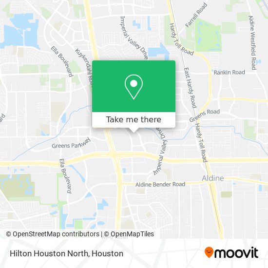 Hilton Houston North map