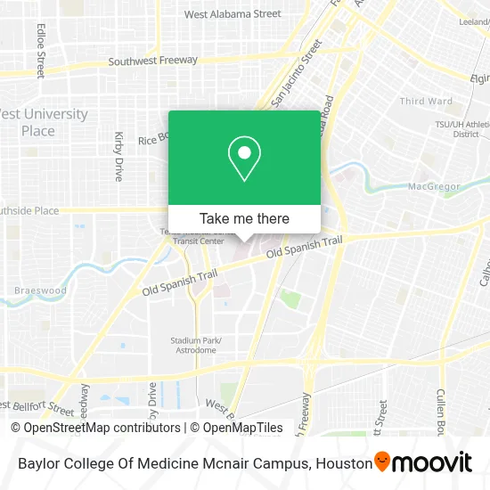 Baylor College Of Medicine Campus Map Metro Map 717x1200