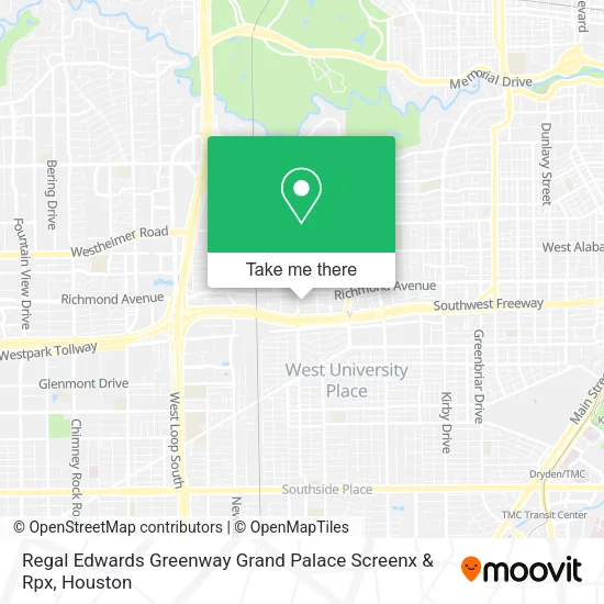 Regal Edwards Greenway Grand Palace Screenx & Rpx map