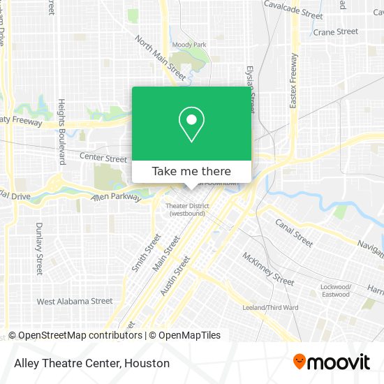 Mapa de Alley Theatre Center