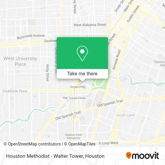 Mapa de Houston Methodist - Walter Tower