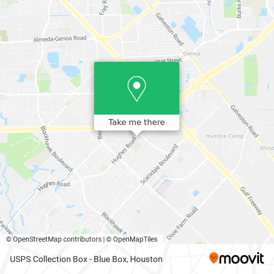 USPS Collection Box - Blue Box map