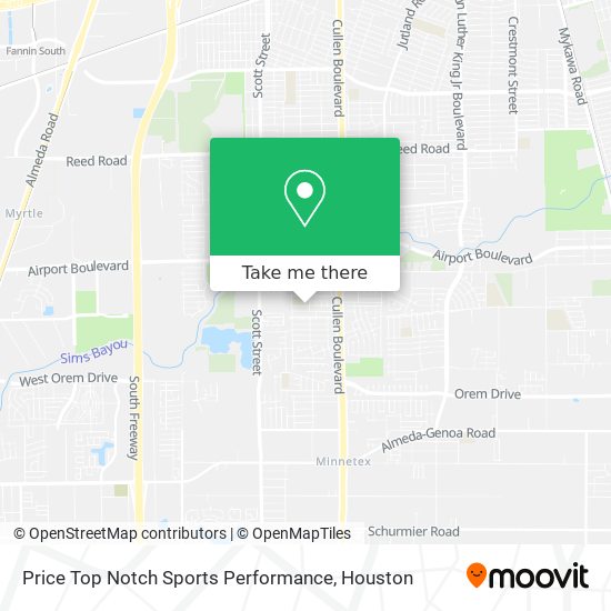 Price Top Notch Sports Performance map