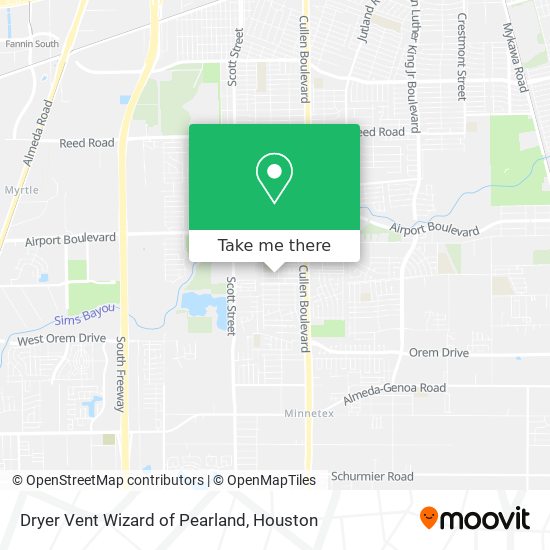 Mapa de Dryer Vent Wizard of Pearland