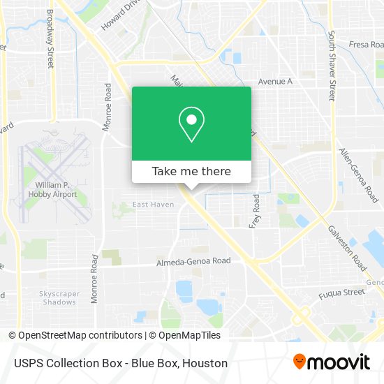 USPS Collection Box - Blue Box map