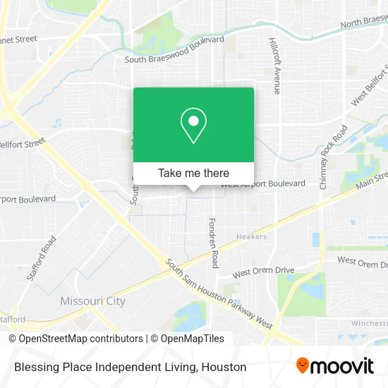 Blessing Place Independent Living map