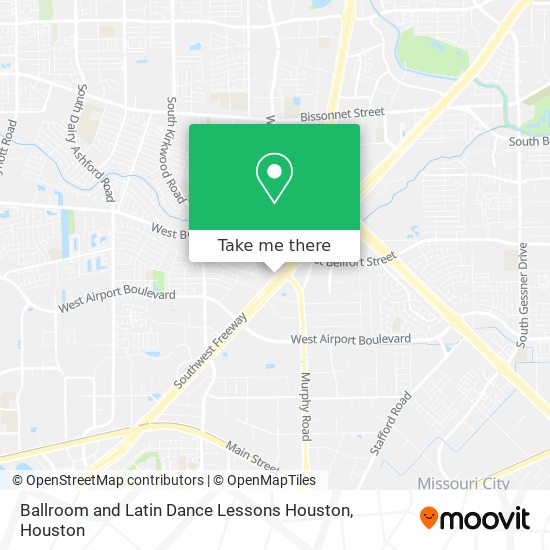Ballroom and Latin Dance Lessons Houston map