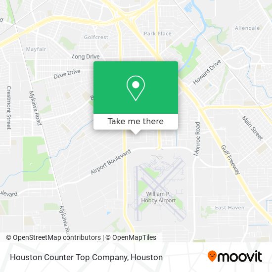 Mapa de Houston Counter Top Company