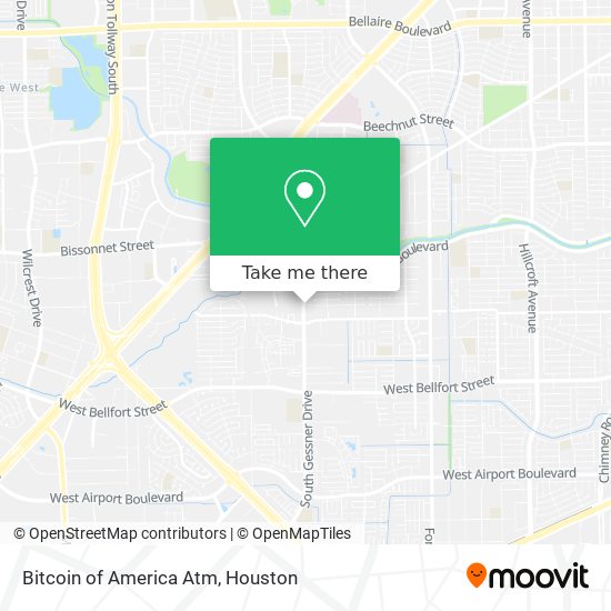 Mapa de Bitcoin of America Atm