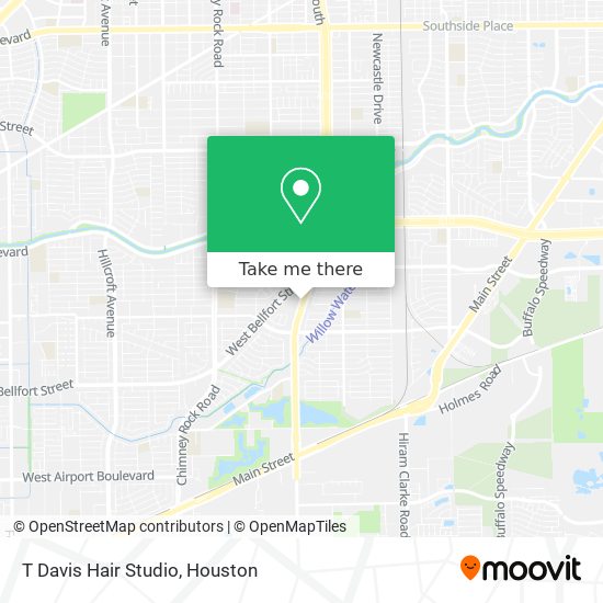 T Davis Hair Studio map