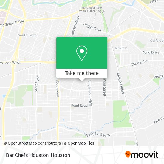 Bar Chefs Houston map