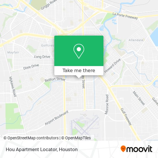Mapa de Hou Apartment Locator