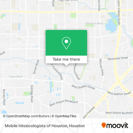 Mobile Intoxicologists of Houston map