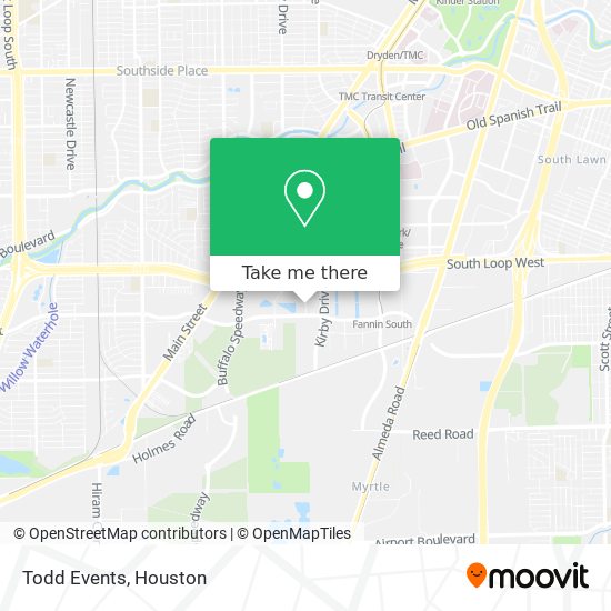 Todd Events map