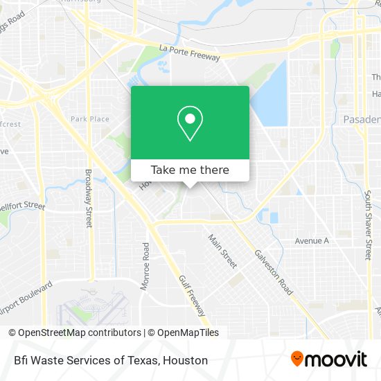 Bfi Waste Services of Texas map