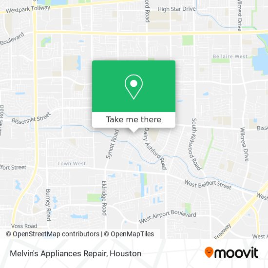 Melvin's Appliances Repair map