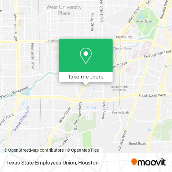 Texas State Employees Union map