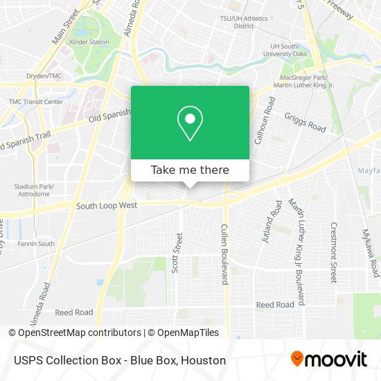 USPS Collection Box - Blue Box map