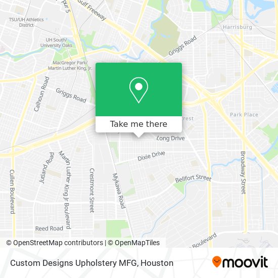 Custom Designs Upholstery MFG map