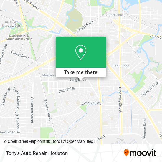 Tony's Auto Repair map
