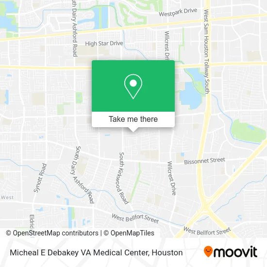 Mapa de Micheal E Debakey VA Medical Center