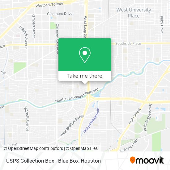 USPS Collection Box - Blue Box map