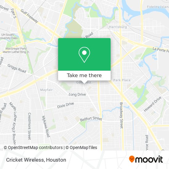 Mapa de Cricket Wireless