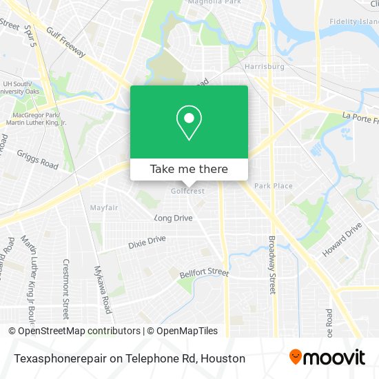 Mapa de Texasphonerepair on Telephone Rd