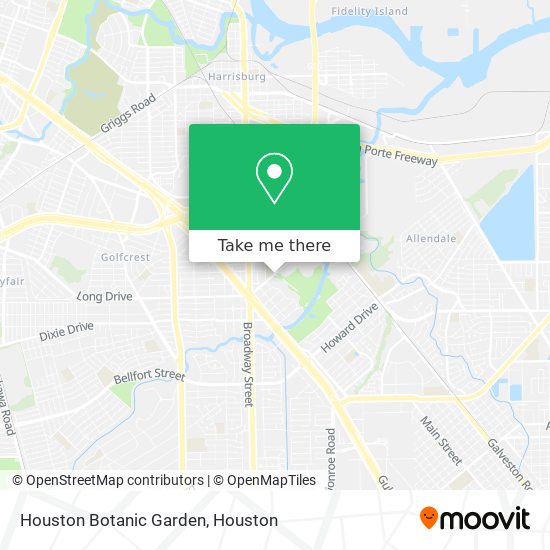 Houston Botanic Garden map