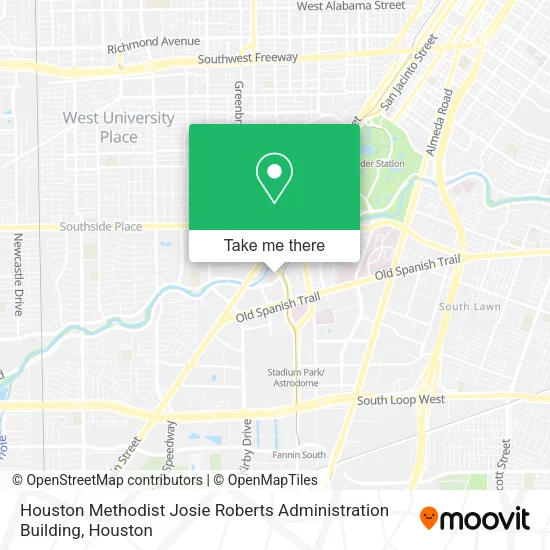 Mapa de Houston Methodist Josie Roberts Administration Building