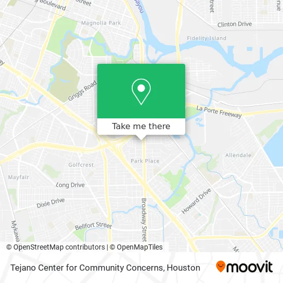 Tejano Center for Community Concerns map